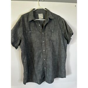 Colours Alexander Julian Mens Shirt 2X Gray Short Sleeve Casual Button Front